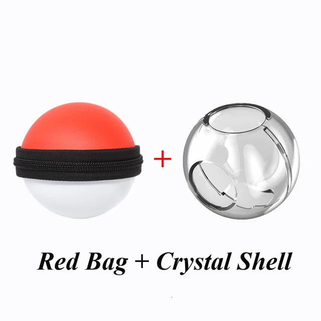 Shell Red Bag ZOMTOP 2 в 1 для Nintendo Switch Poke ball plus контроллер сумка для переноски и с украшением в виде кристаллов чехол прозрачный просвечивающийся чехол КРЫШКА ДЛЯ командной игры в покебол(Иви - Цвет: Shell Red Bag