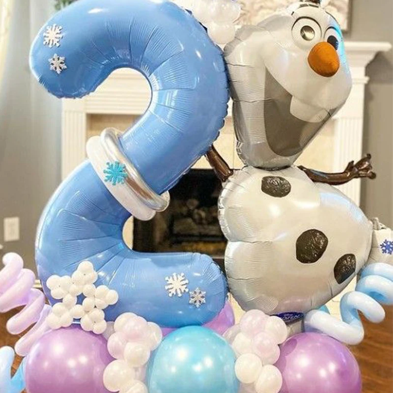 

43 шт., товары для вечеринки в честь Дня Рождения Диснея, воздушные шары для девочек, декор для дня рождения, зимние воздушные шары-гирлянды, а...