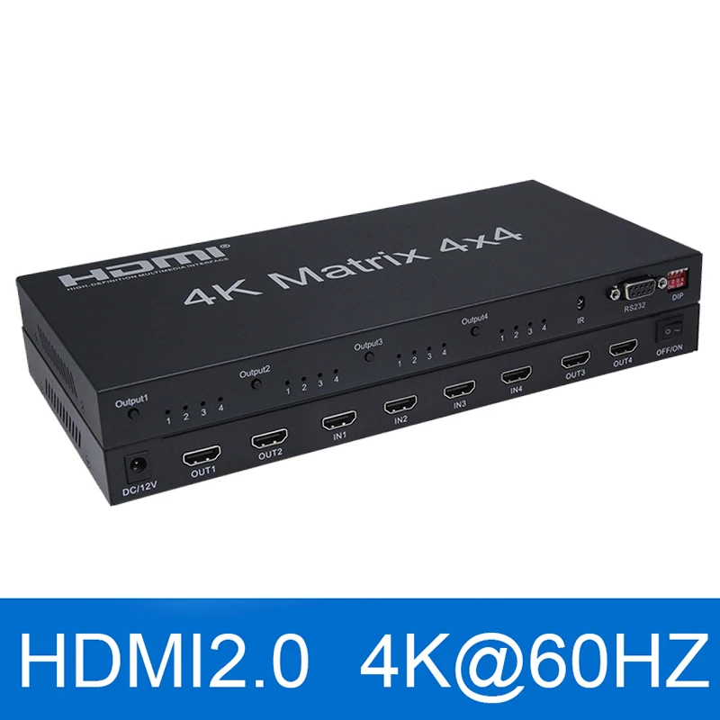 Разветвитель HDMI 4X4 матрица 2 0 4x4 4K 60 Гц с аудиовыходом 4 в выхода 4KX2K HDCP 1 EDID и
