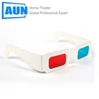 Очки AUN Blue Red 3D, 10 шт., 3D очки в простом бумажном стиле светодиодный светодиодных проекторов