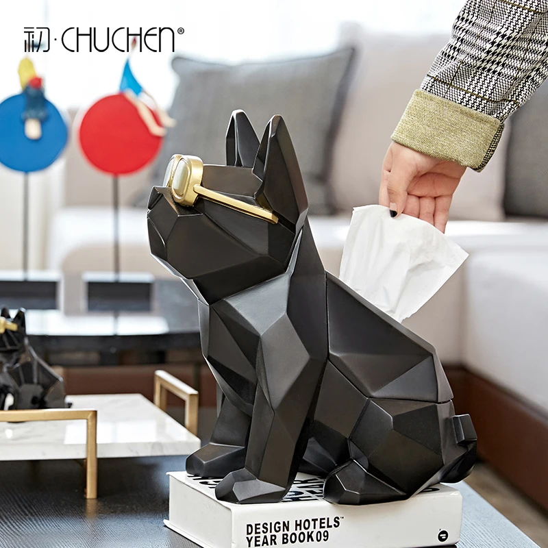 Держатель для кухонных салфеток с милыми черными животными минималистичный