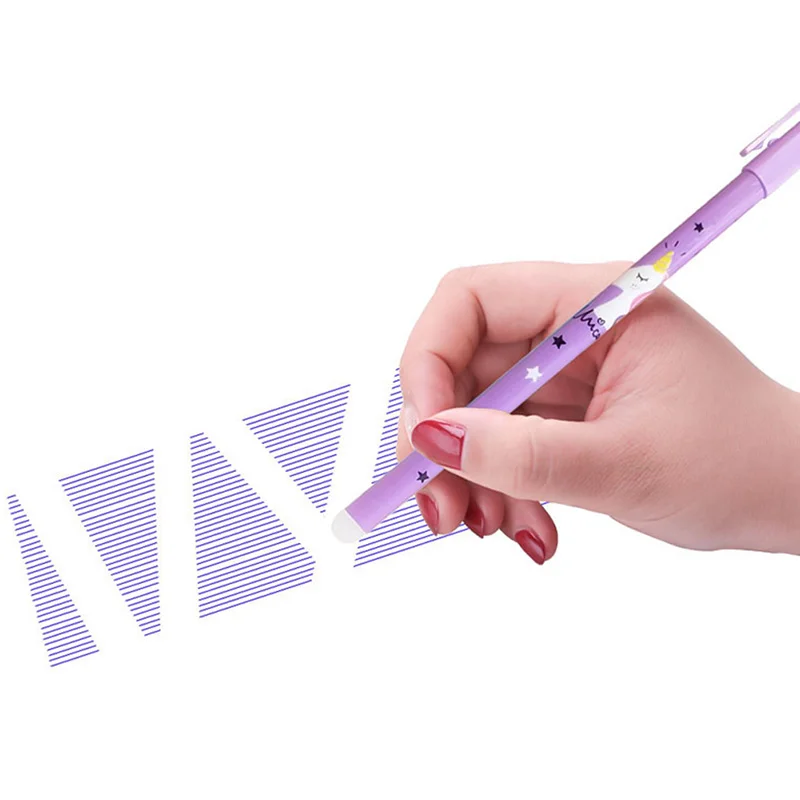 

12 pcs/box Cute Unicorn Erasable Pen Kawaii Fruit Erasable 0.5mm Gel Pen Novelty 12 Constellations Pen For Kids Gifts