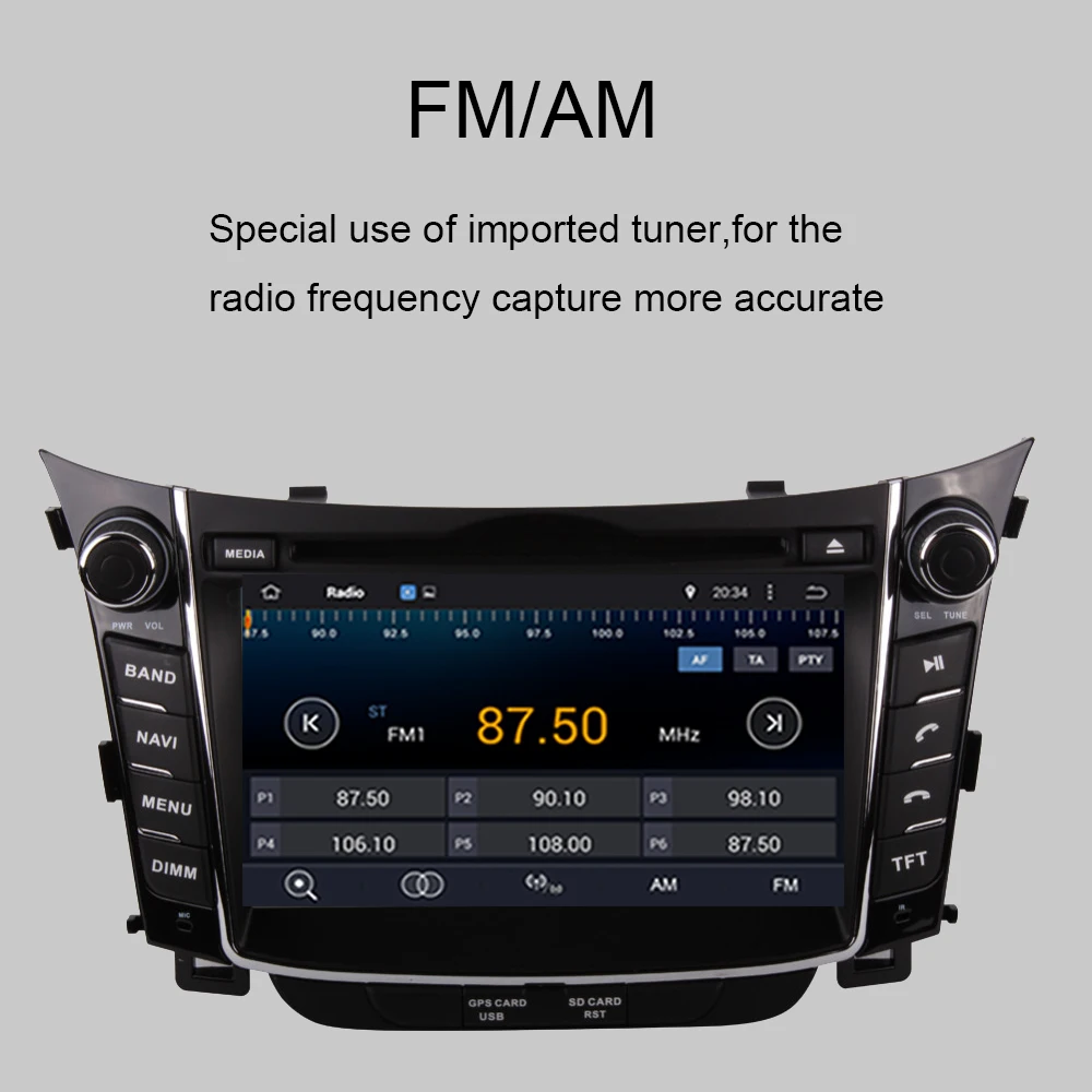 Car GPS Navigation Android 10.0 For Hyundai I30 2012-2016 Car Radio Stereo Multimedia DVD Player Support Backup Camera images - 6