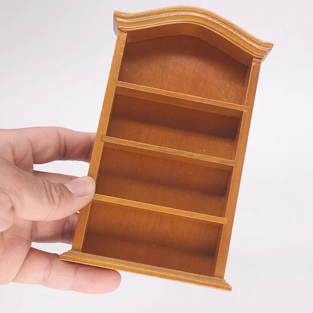 

1/12 Scale Dollhouse Miniature Furniture Model Birch Wood Cabinet Wardrobe