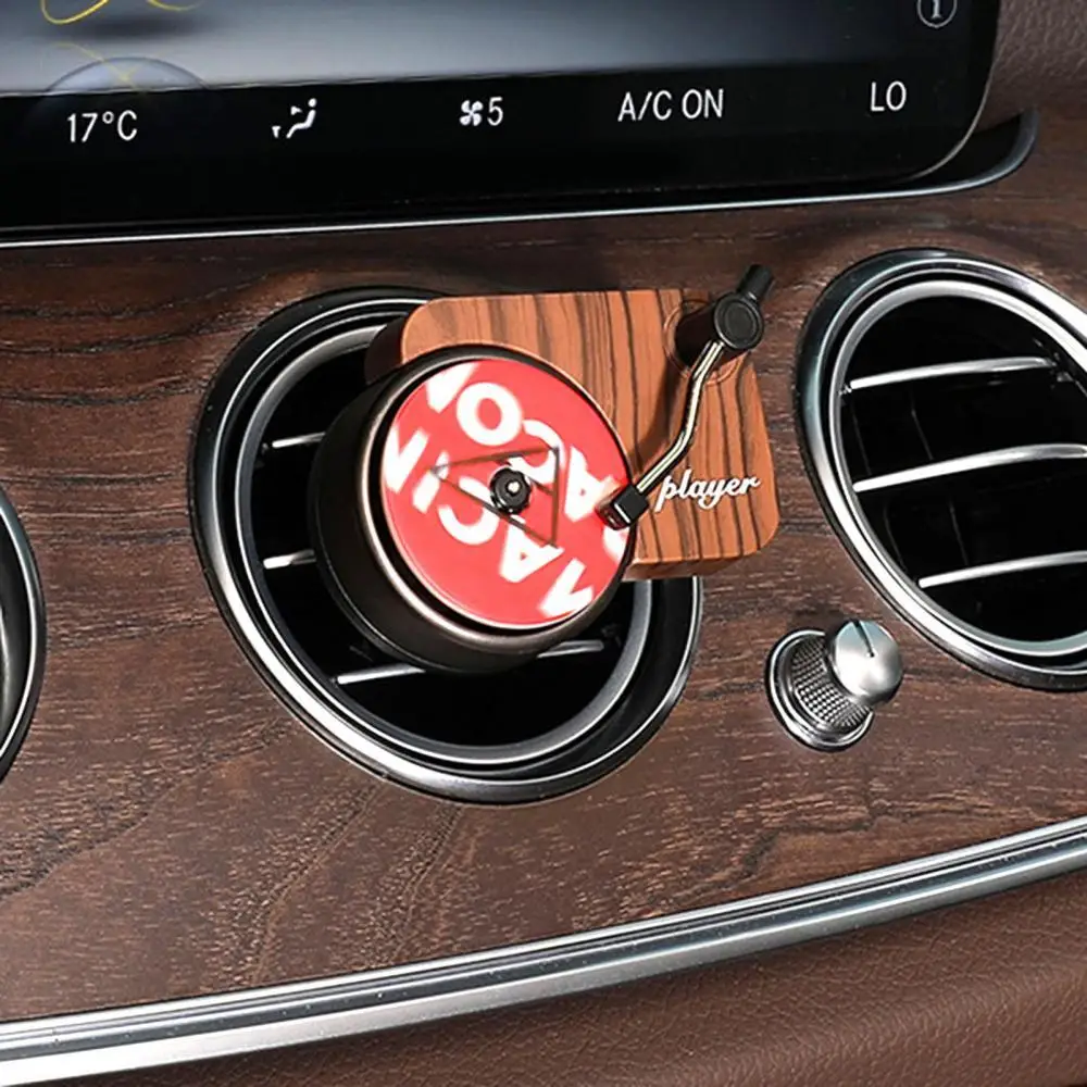 

Aromatherapy Tablets Holder Retro Rotating Phonograph Car Air Fresher Record Player Perfume Purify The Air In The Car