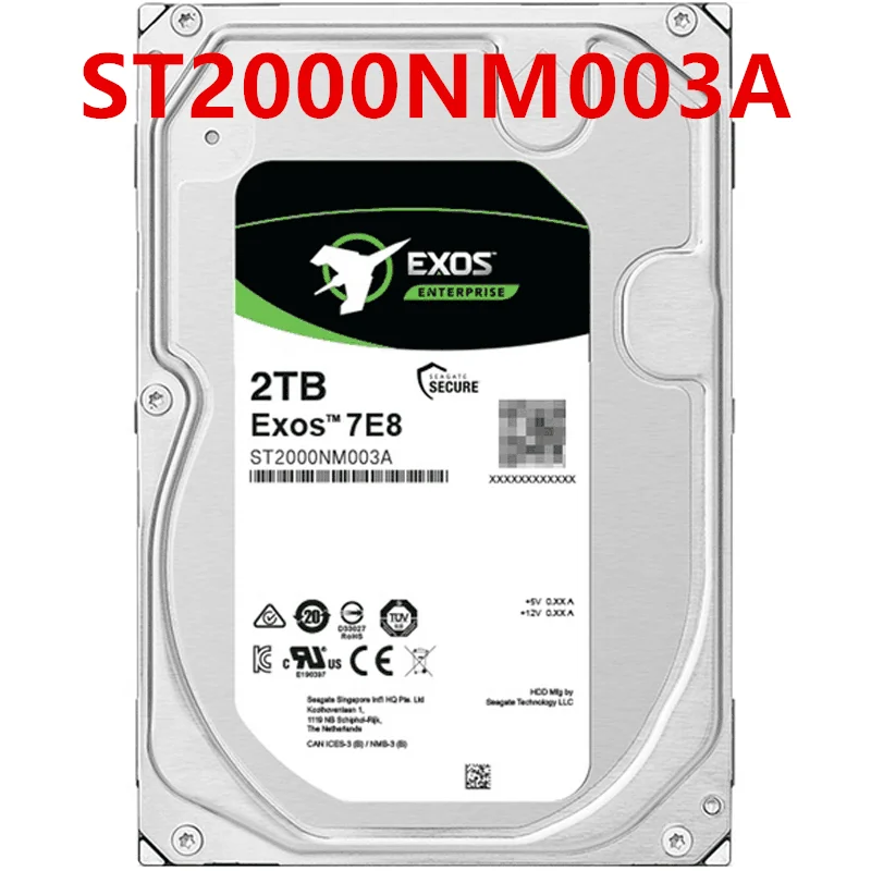 

Original New HDD For Seagate 2TB 3.5" SAS 12 Gb/s 128MB 7200RPM For Internal HDD For Enterprise Class HDD For ST2000NM003A