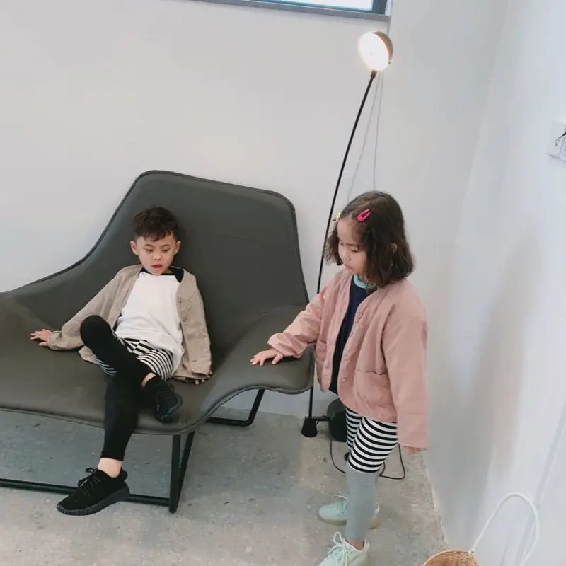 

2020 Children's Autumn Cardigan Jacket Boys Girls Cotton Linen Loose Long Sleeve Tops