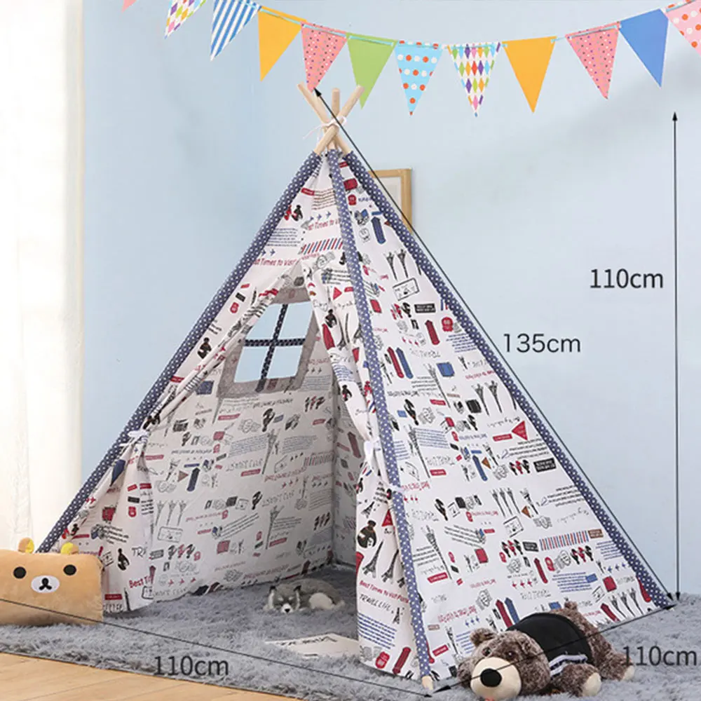 11 видов вигвама детская палатка DIY большой Типи Enfant хлопок холст маленький домик детский игровой домик Игрушки для девочек Детская Типи детская палатка