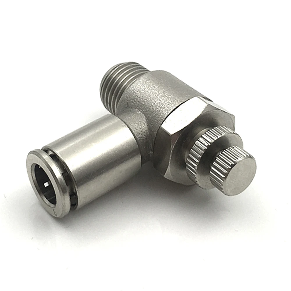SL brass nickel-plated pneumatic quick coupling male thread air speed control valve acceleration 1/8 1/4 3/8 1/2 M5 | Обустройство