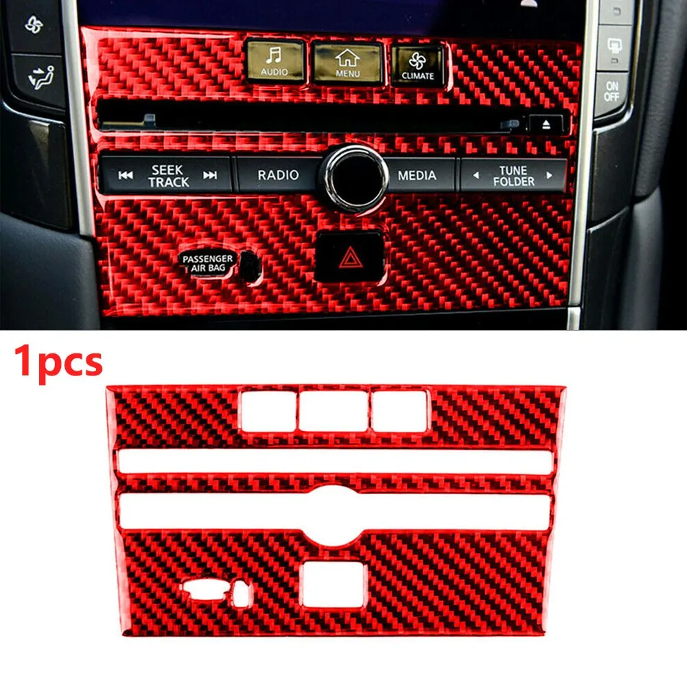 

Car Stickers For Infiniti Q50 Q60 2014-2019 Carbon Fiber Car CD Panel Frame Trim Cover Interior Accessories