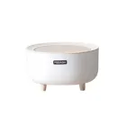 Настольная мини-корзина для мусора, корзина для мусора с высокой ножкой и нескользящим ковриком, инструмент с эластичной пряжкой