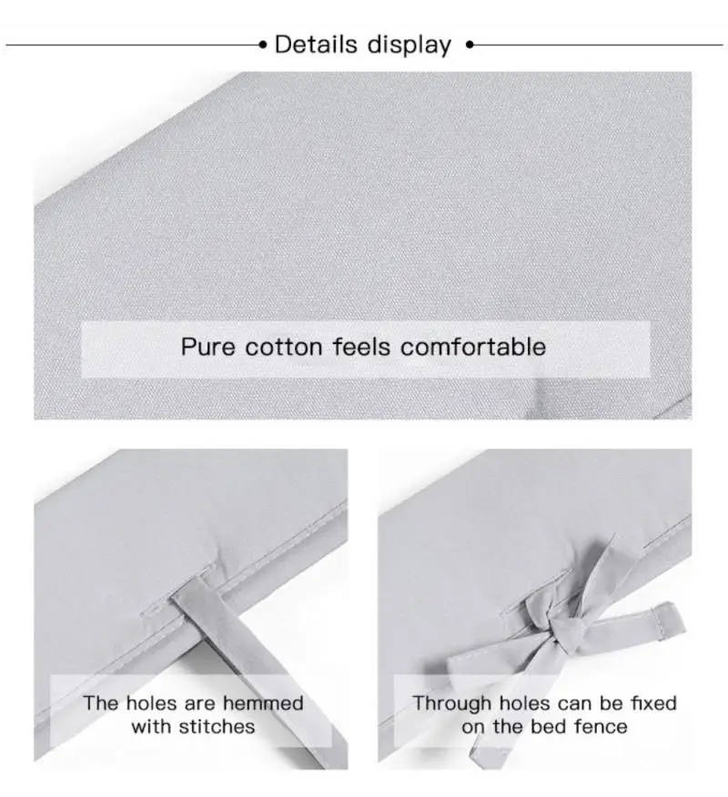 3-piece Baby Crib Bumper Protector Children's Bed Anti Collision Strip For Safety Products | Мать и ребенок