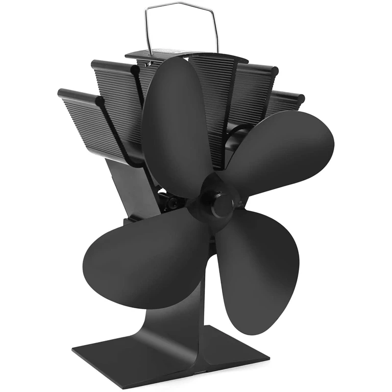 

4 лезвия Вентилятор для печи, работающий от тепловой энергии на дереве Дровяная Печь вентилятор для камина для нагретого воздуха Эко Плита в...