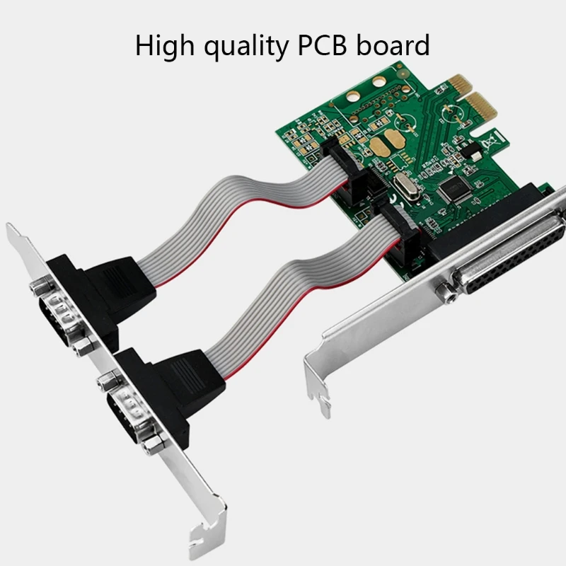 

XX9A PCIe Expansion Card Serial Parallel Combo PCI Express to DB25 RS232 Port Adapter for Desktop PC Windows with Low Bracket