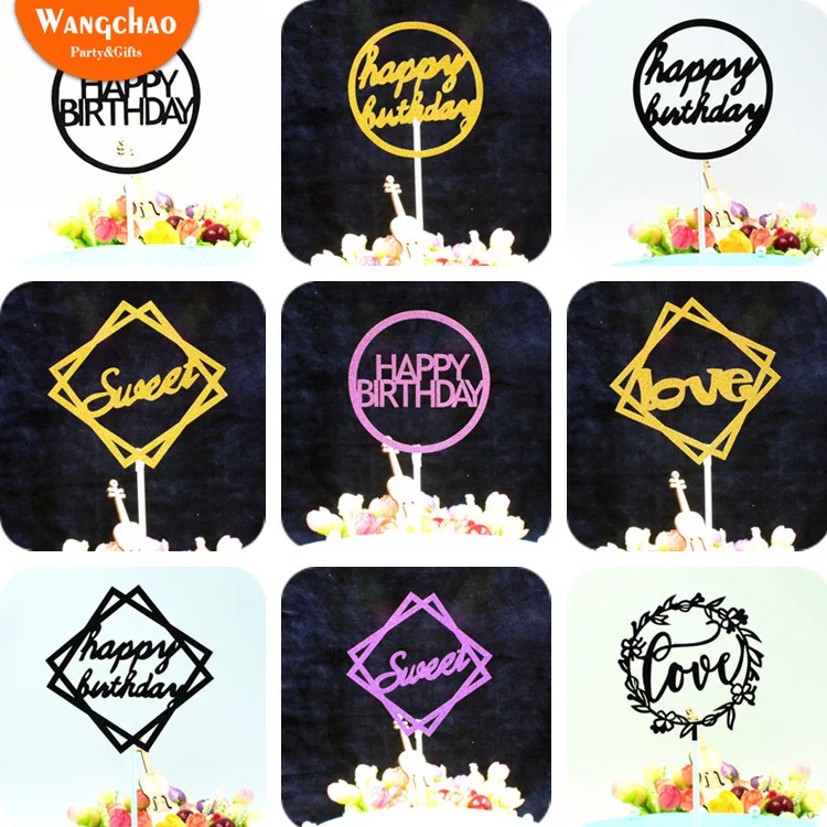 Топпер для торта на день рождения 10 шт./лот бумажные милые 16 вечерние чных