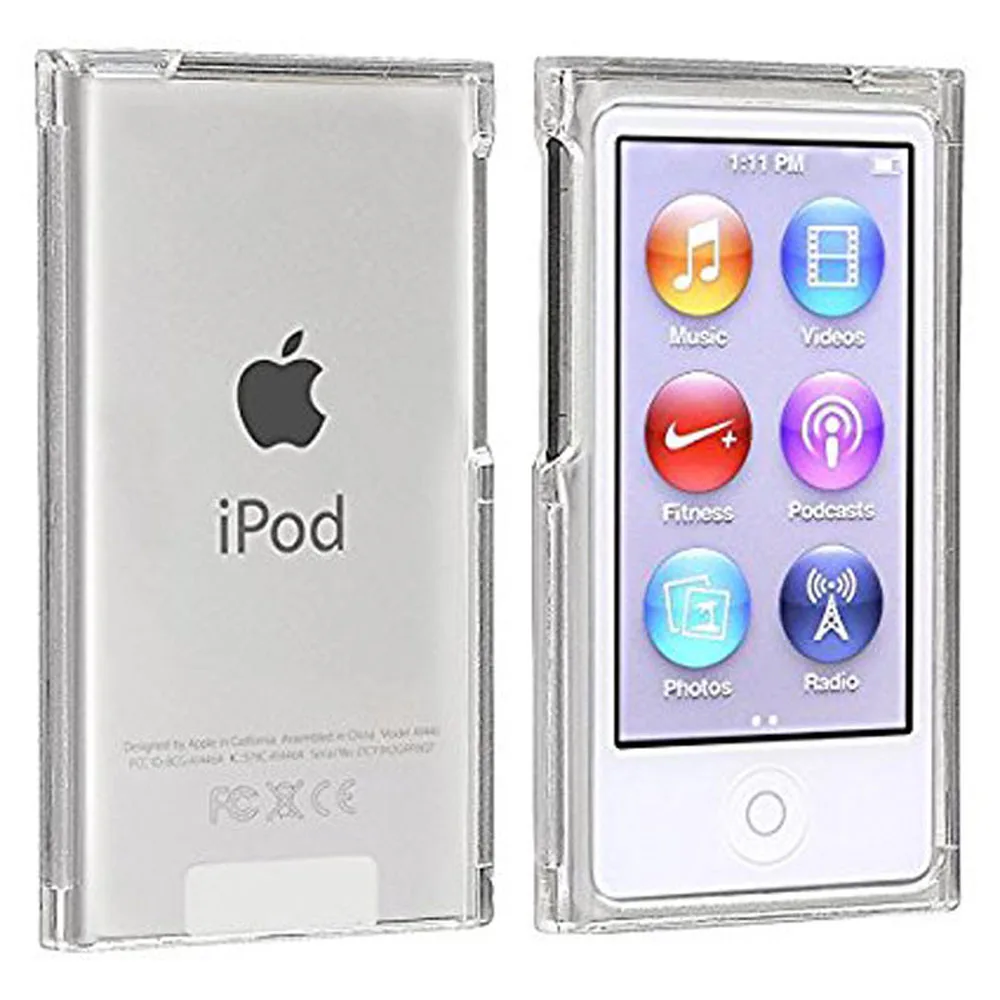 

Clear Transparent Hard Front and Back Plastic Shell Cover Case For Apple iPod Nano 7 7TH 8 8TH Generation with Films