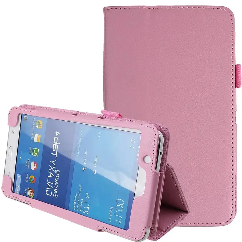 Флип чехол из искусственной кожи для Samsung Galaxy Tab 4 7 0 T230 T231 T235|Чехлы планшетов и