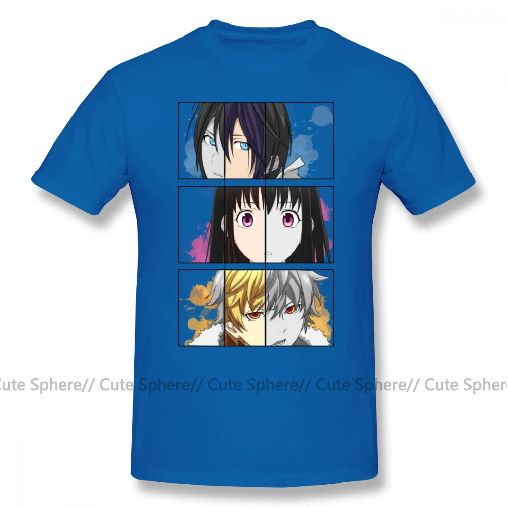 Футболка Noragami, футболка норагами, принт, 100 хлопок, Мужская футболка, 6xl, короткий рукав, милая Пляжная футболка - Цвет: Blue