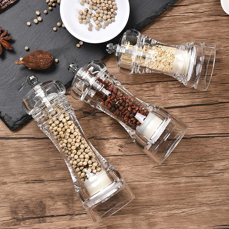 

Acrylic Salt Pepper Grinder Pepper Mills Grinder Salt Spices Shaker Kitchen Tools With Adjustable Coarseness Ceramic Mechanism