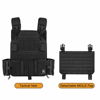 krydex tactical lavc laser cut vest front panel quick release tube cummerbund shoulder plate carrier set w eva plate black