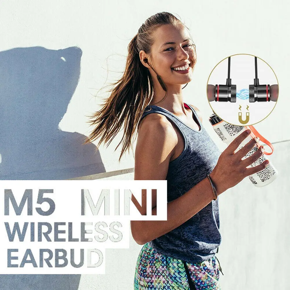 Высококачественные Bluetooth спортивные наушники магнитные для бега гарнитура с