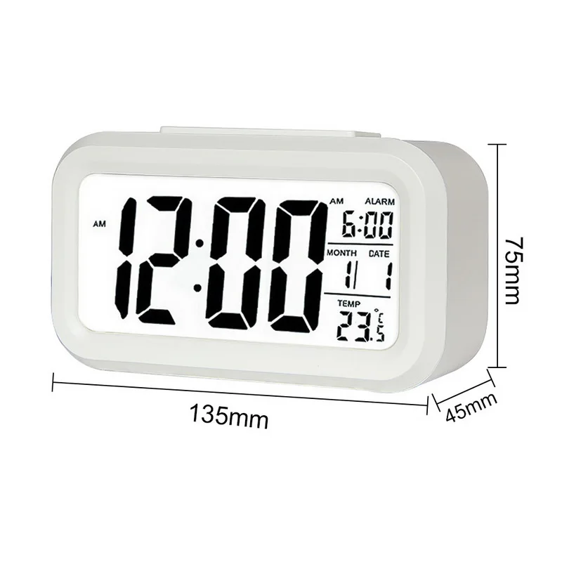 large display with calendar for home office travel table clock snooze electronic kids clock alarm clock led digital alarm clock free global shipping