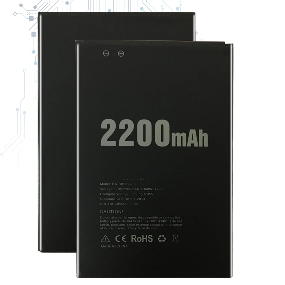 

2200mAh Replacement Battery For DOOGEE X53 X 53 BAT18532200