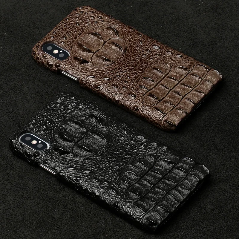

leather phone Case for Apple iPhone x 11 11Pro 11 Pro Max xs xr xsmax 7 6 6s 8 plus Luxury crocodile Grain