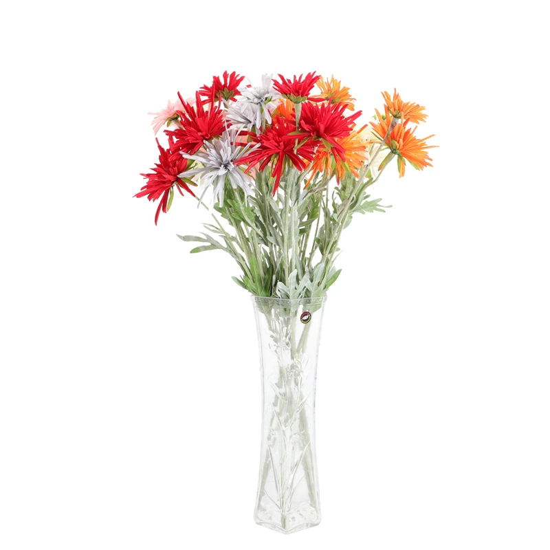 Искусственный Шелковый цветок Флокированный крабтейл хризантема искусственная