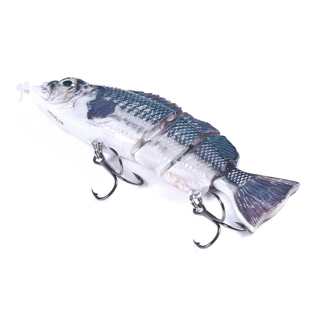 

Robotic Swimming Lures Fishing Auto Electric Lure Bait Wobblers for 4-Segement Swimbait USB Rechargeable Flashing LED light