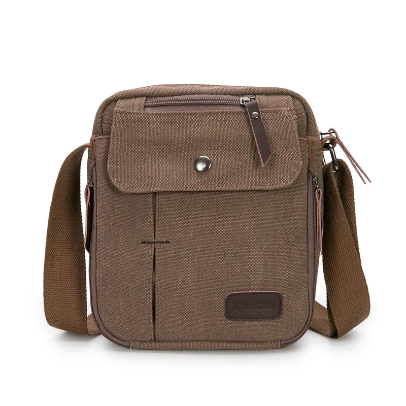 Messenger Bags Soft Canvas Zipper Open Men's Bag Casual Travel School Shoulder Crossbody Pack High Quality Lightweight Handbags
