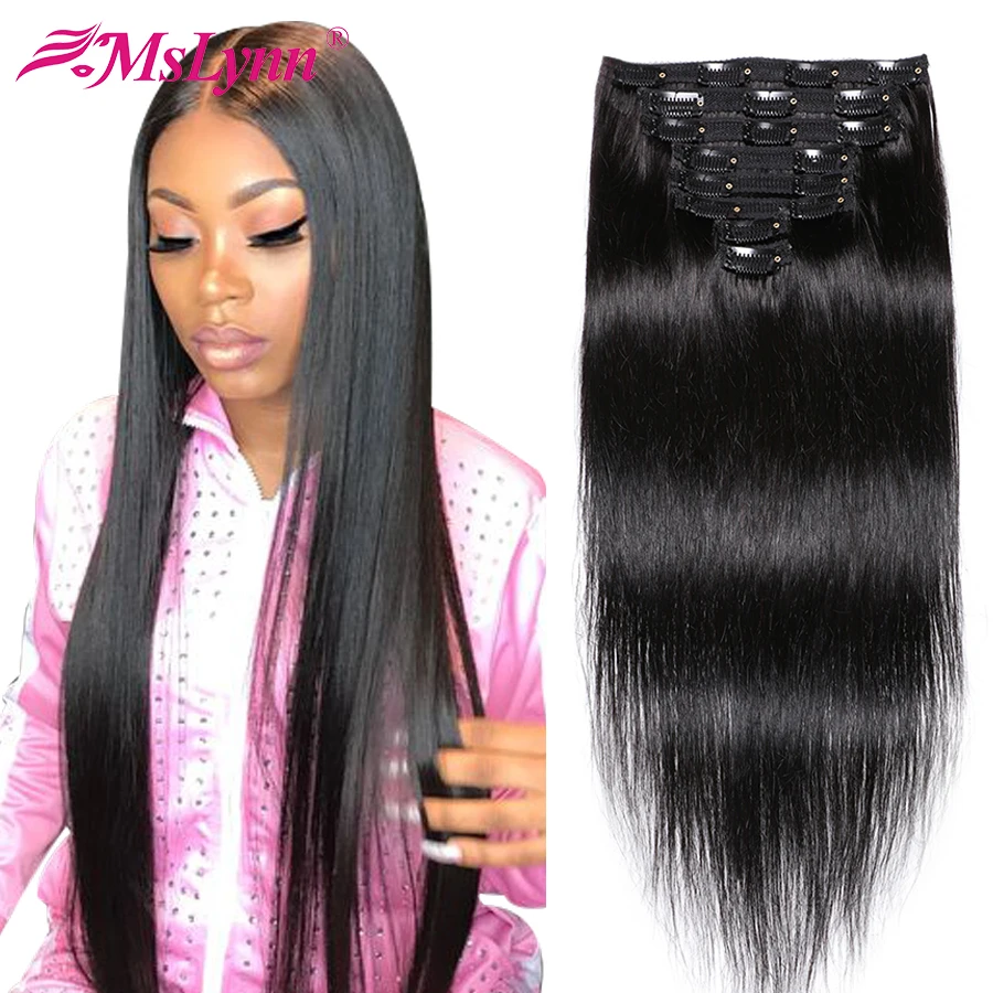 Заколки для волос наращивания человеческих бразильские волосы пряди плетения