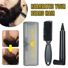 Новинка, Лидер продаж, ручка для бороды, наполнитель для бороды, карандаш и щетка для бороды, водостойкие инструменты для окрашивания усов, карандаш для волос
