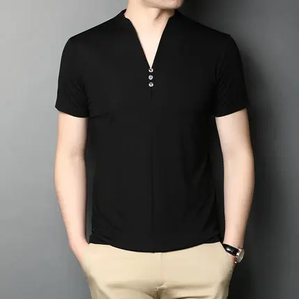 

Summer men's business casual short sleeve t-shirt 2545