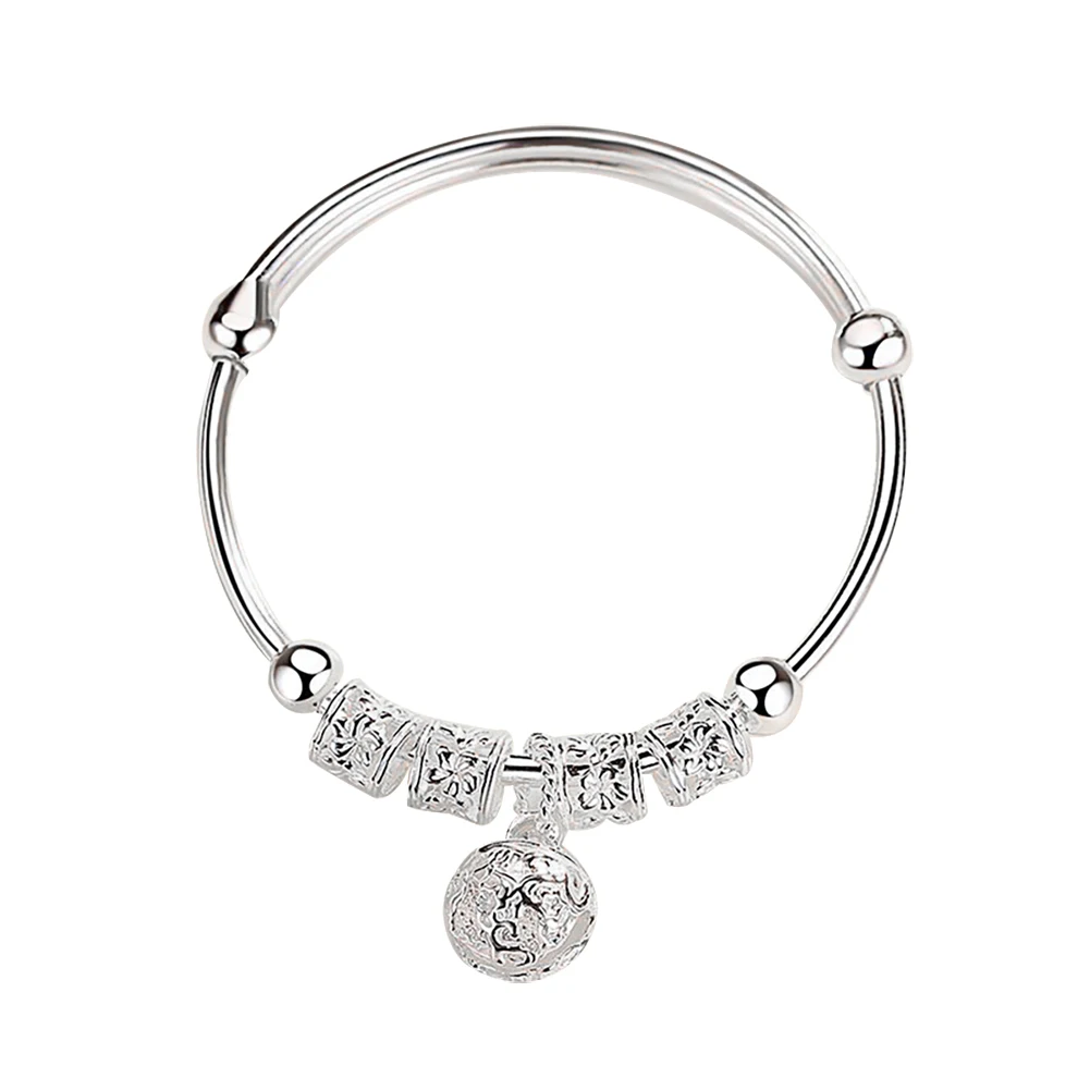 

2021New 925 sterling silver Lucky Charm Bracelet Cuff Bracelets For Women Bangles Fashion Jewelry Pulseira