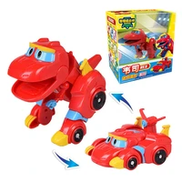 newest min gogo dino abs deformation carairplane action figures rexpingvikitomo transformation dinosaur toys for kids gift