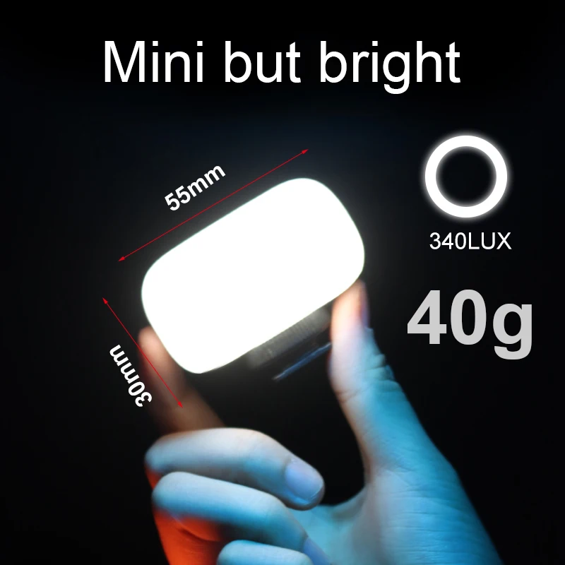 Светодиодный мини-светильник Ulanzi VIJIM VL30 5600K 340LUX для видеосъемки GoPro светильник Mod