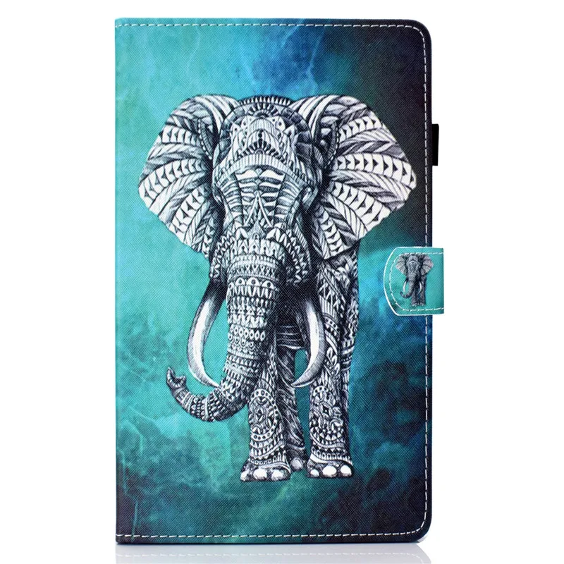 Tablet Case for Samsung S6 Lite SM-P610 SM-P615 Elephant Tree Butterfly Printed Leather Galaxy Cover 10.4&quot | Компьютеры и офис