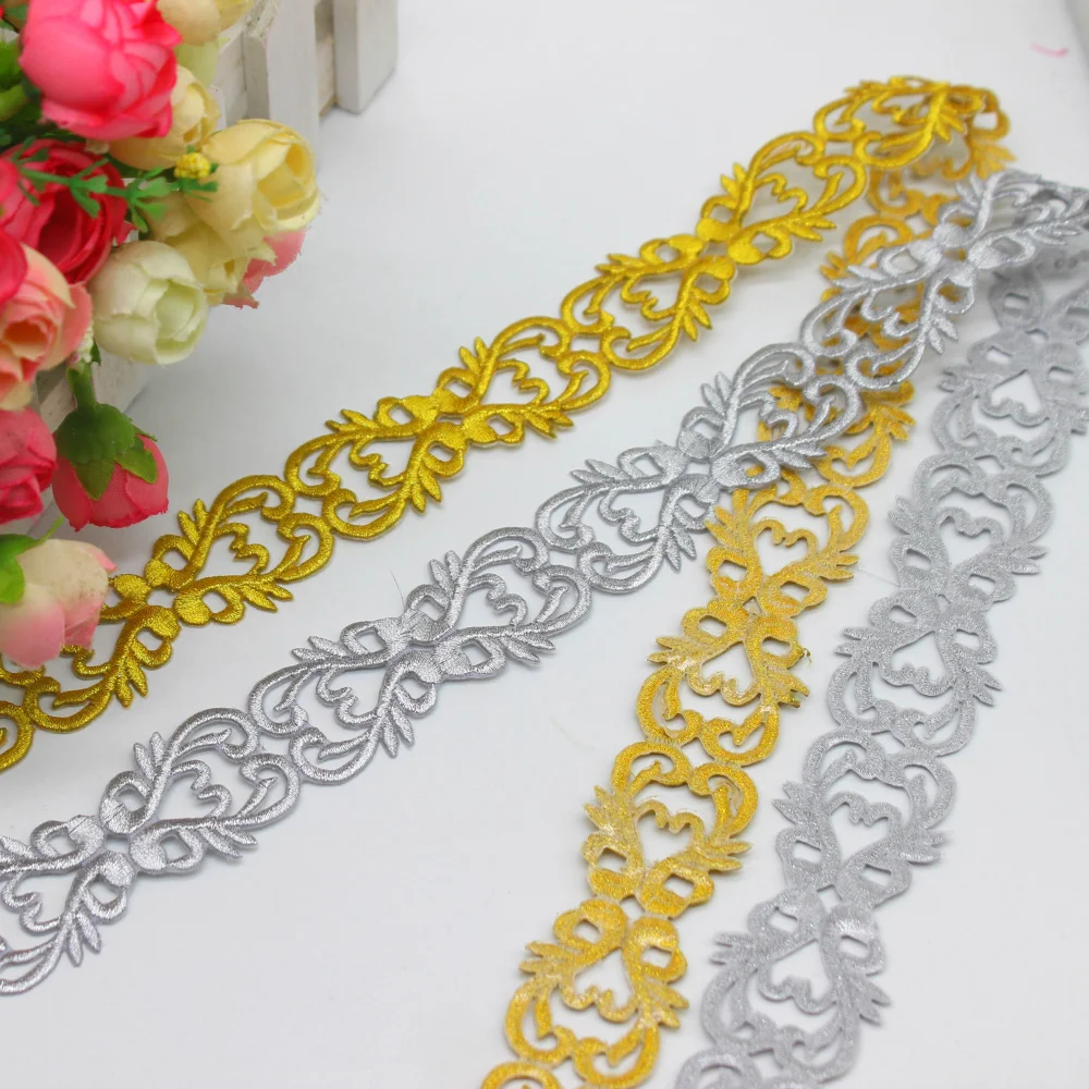 Кружевной Костюм YACKALASI 3 ярда/партия Золотая лента костюм для косплея аппликация