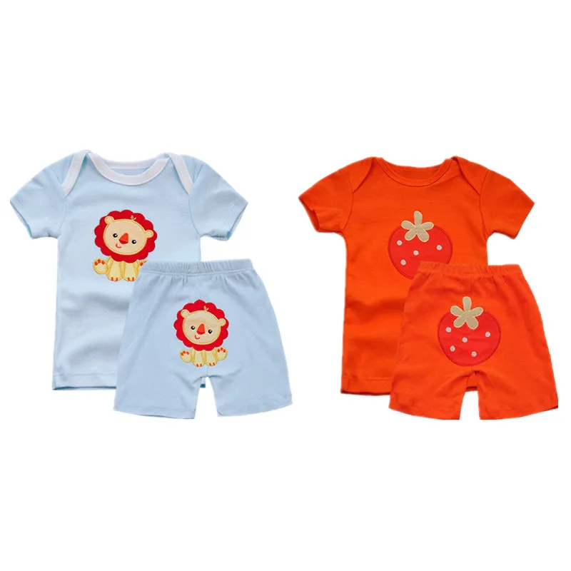 2 шт./комплект Детские хлопковые футболки с коротким рукавом и шорты | Детская