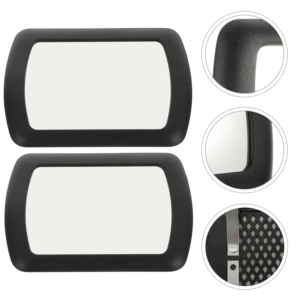 

2pcs Car Interior Mirror Sun Visor Decorative Mirror Automobile Vanity Mirror