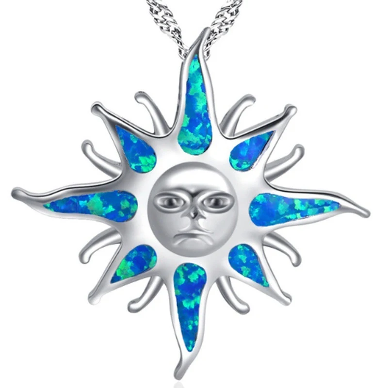

Europe and the United States new personality sun pendant necklace Trendy fashion temperament women's necklace Jewelry wholesale