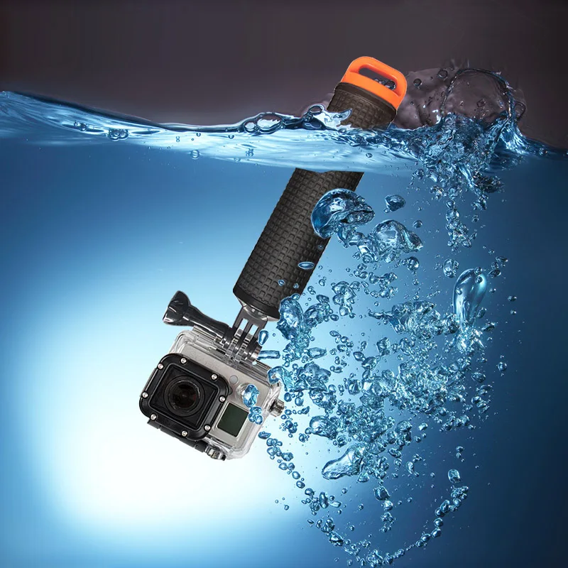 Waterproof Floating Hand Grip Mount with Thumb Screw and Strap for GoPro 2 3 3+ 4 5 6 7 Sport Action Camera Mount Accessories images - 6