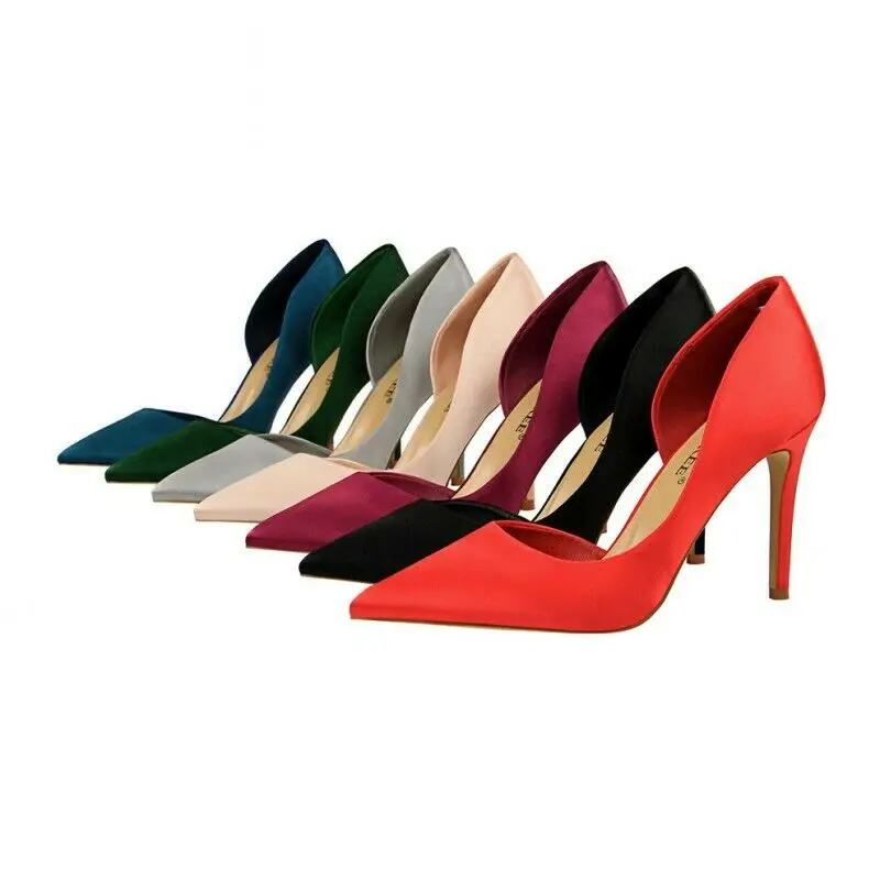 

Ladies Stiletto High Heel Womens Work Smart Party Pointed Court Pumps Shoes Size