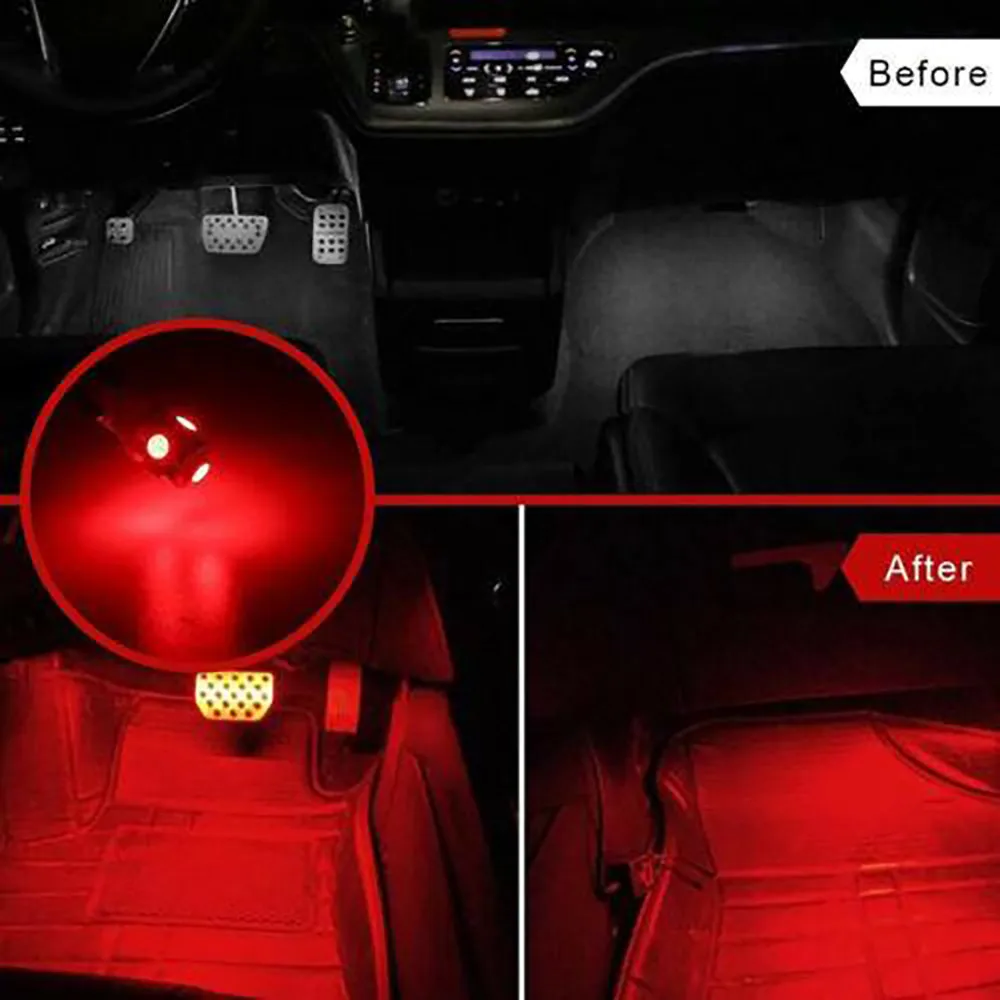 

1000k Lights 12V DC 10PCS 5050 SMD Cluster Dash Gauge Red W/ Sockets Durable