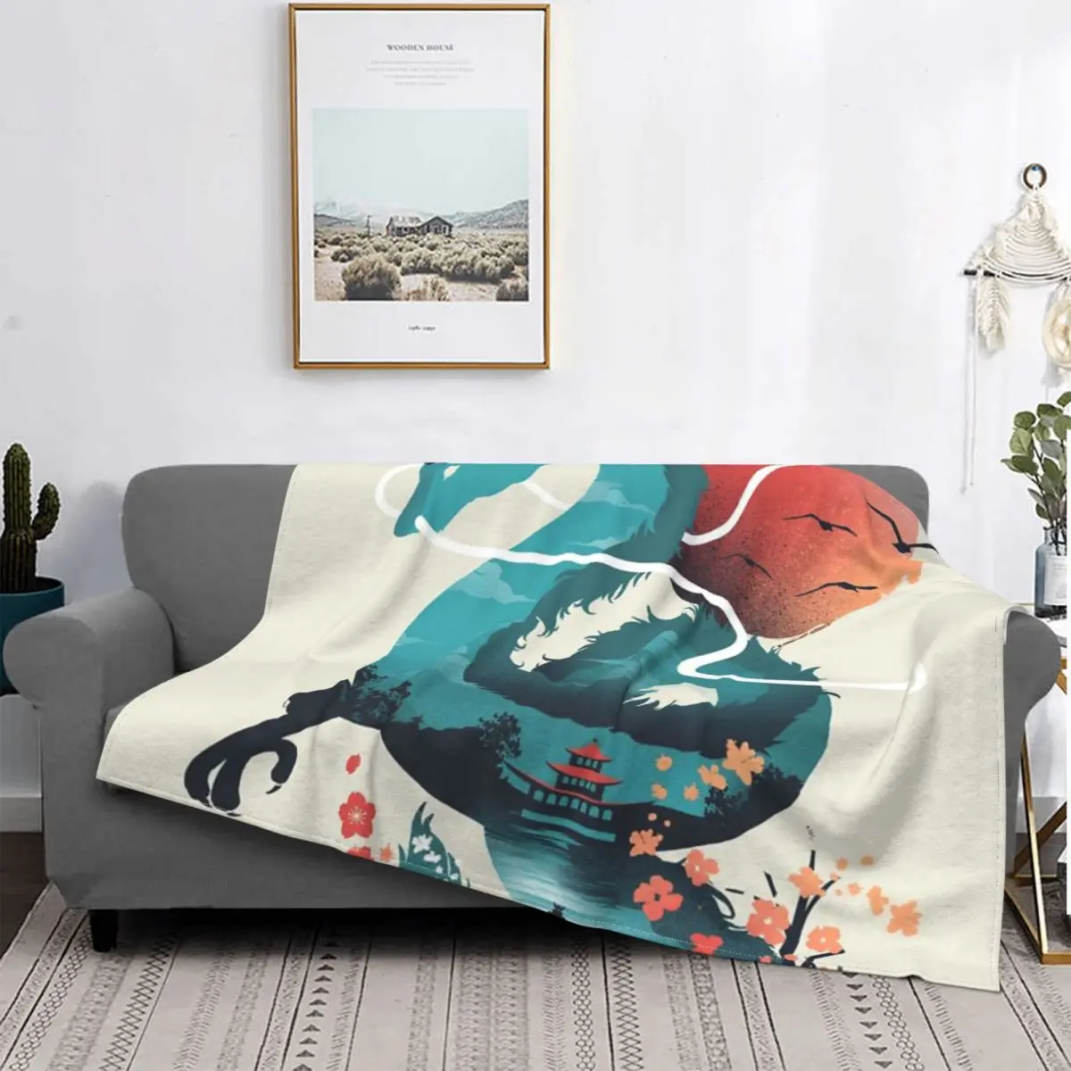 

Manta a cuadros The Dragon Myth Away, cubrecama, manta doble, textil de lujo para el hogar