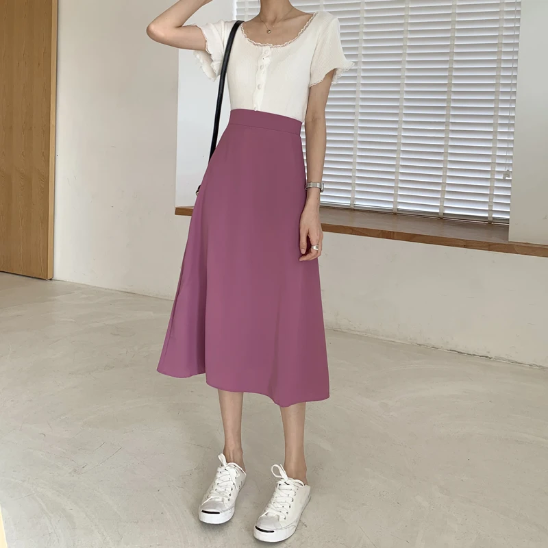 Женские элегантные офисные юбки трапециевидной формы вечерние однотонные с