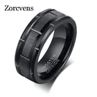 Zorcсама классическое мужское кольцо 8 мм из карбида вольфрама черного цвета обручальное кольцо с кирпичным узором матовая отделка