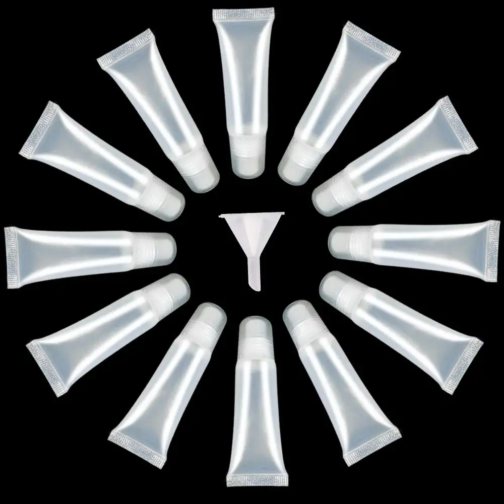 1OPCS 15 мл мини прозрачные пустые трубки для блеска губ косметические контейнеры с