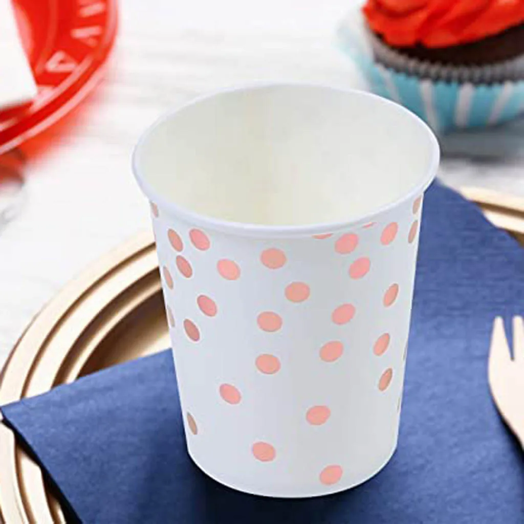 100 шт. точка печати бумажный стаканчик одноразовые чашки напитка сока